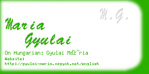 maria gyulai business card